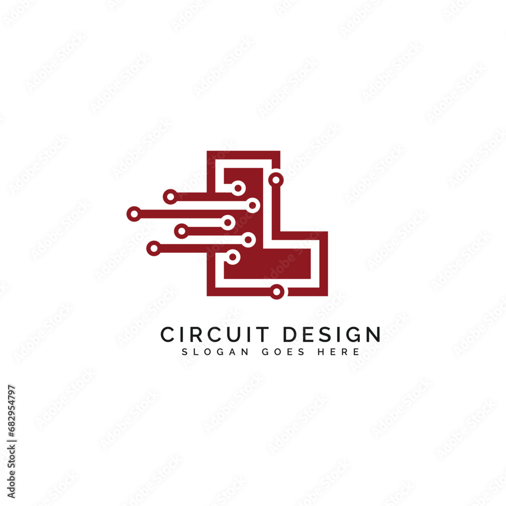 Letter L logo, Circuit shape symbol, Technology and digital abstract dot connection. Alphabet L tech logotype, design, internet, systems, Artificial Intelligence and computers Letter L logo, Circuit shape symbol, Technology and digital abstract dot connection. Alphabet L tech logotype, design, internet, systems, Artificial Intelligence and computers