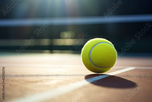 tennis ball on the court Generative AI
