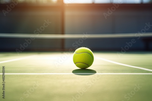 tennis ball on the court Generative AI © SKIMP Art