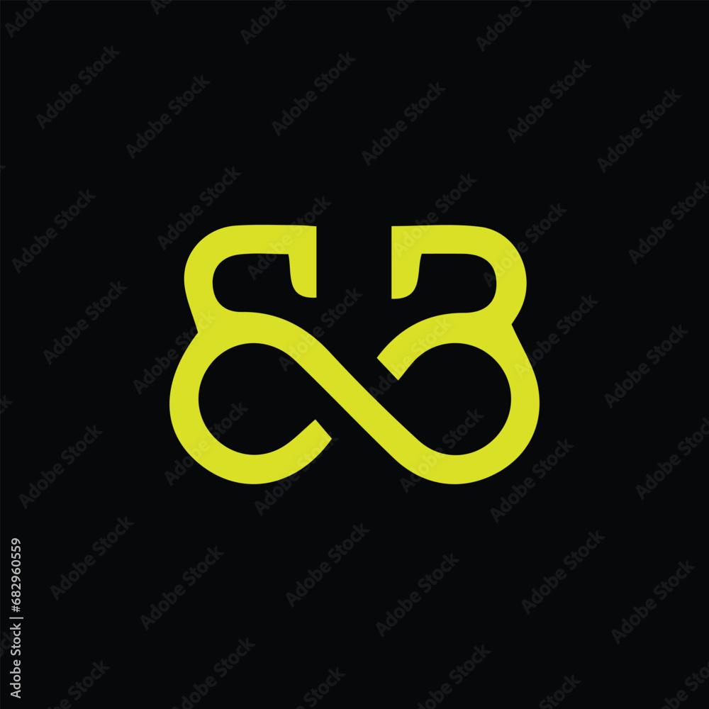 letters bb logo design vector format - obrazy, fototapety, plakaty 