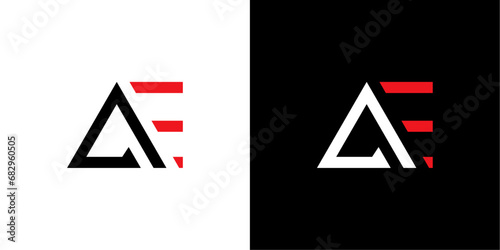 vector logo a & e abstract combination with triangle photo