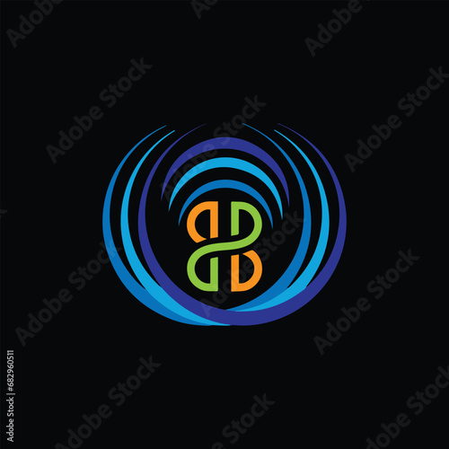 letters bb logo design vector format