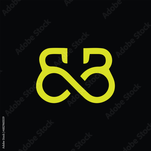 letters bb logo design vector format