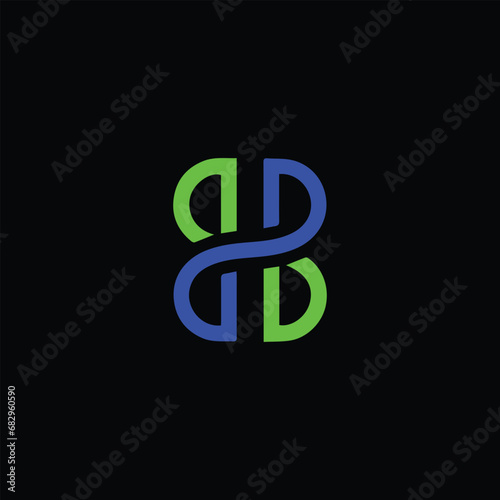 letters bb logo design vector format
