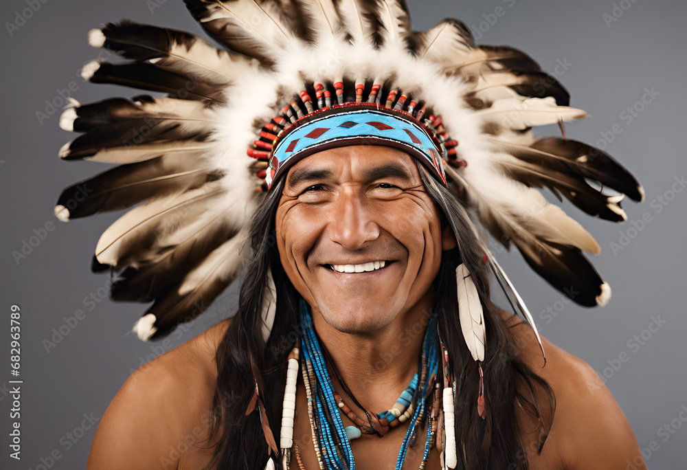 Portrait of a smiling native American
