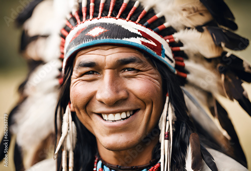 Portrait of a smiling native American
