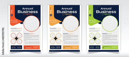 Clean Conference Flyer Layout and Digital Conference Layout