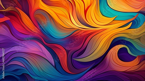 Digital brushstrokes forming intricate patterns in a vibrant color palette.