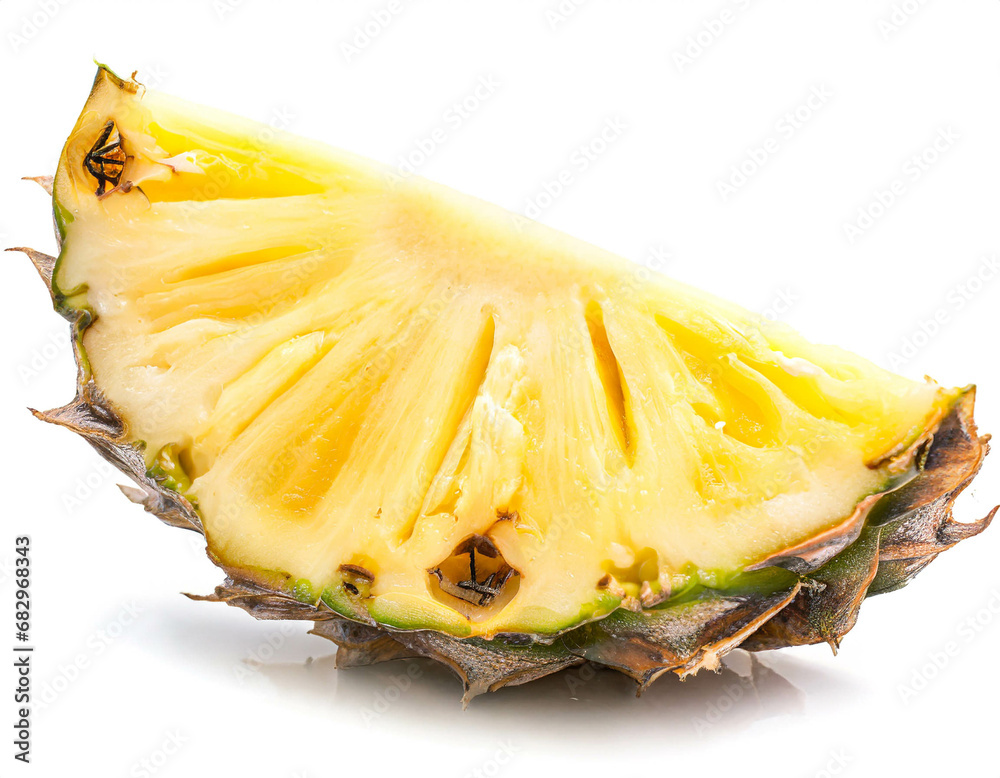 Pineapples slice isolated on white background, cutout Pineapples slice isolated on white background, cutout
