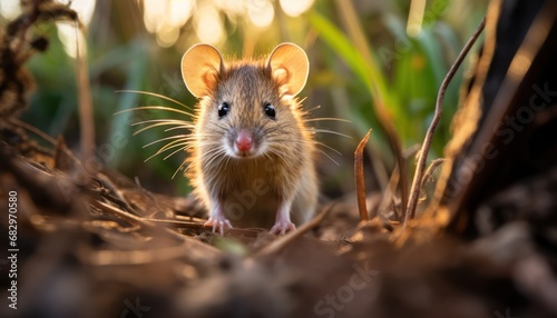 The Lone Bandicoot Mouse: A Small Rodent's Solitary Journey Through the Enchanting Forest © Anna