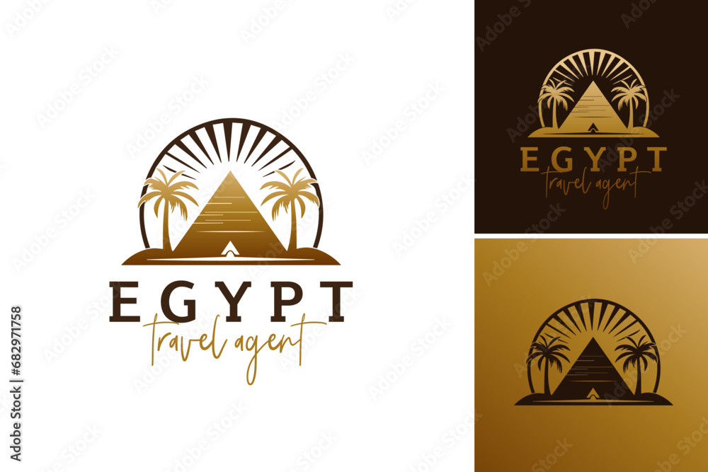 Egypt travel agency suggests a theme related to travel services or promotional material for travel agency specializing in Egypt tours. Suitable for travel brochures, websites, or social media posts. - obrazy, fototapety, plakaty 