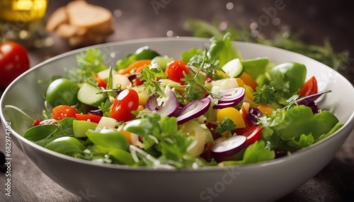 Vegetable salad in a bowl with flying ingredients-topaz.jpeg, Vegetable salad in a bowl with flying ingredients, mayonnaise, olive oil-topaz.jpeg, Vegetable salad in a bowl