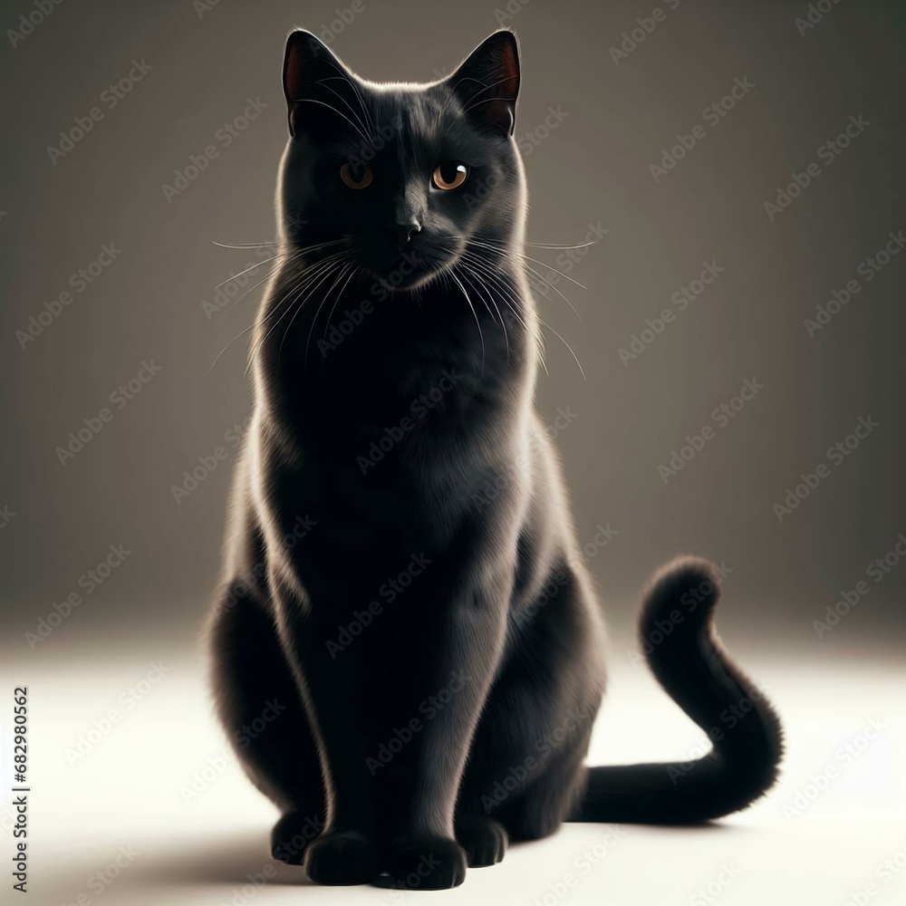 Obraz premium black cat