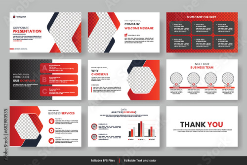 Vector corporate business presentation project proposal template, profile design, project report, corporate profile