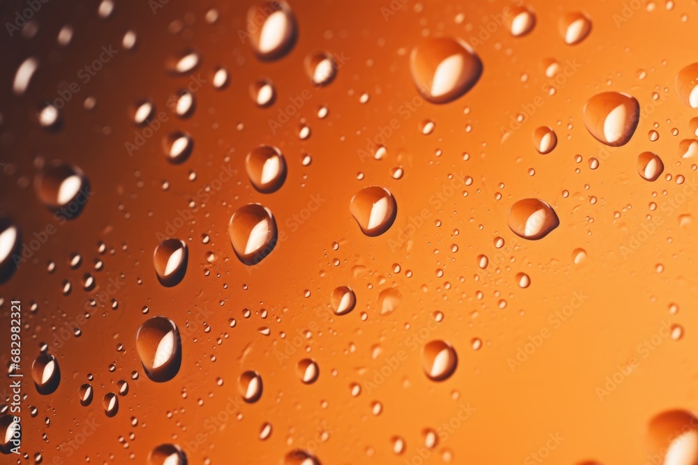 A close-up view of water droplets on a window. 