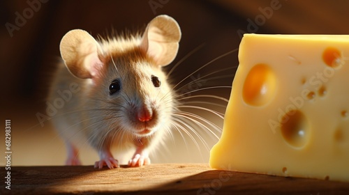 mouse with cheese photo