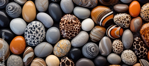 Pebble stones ornament background. 
