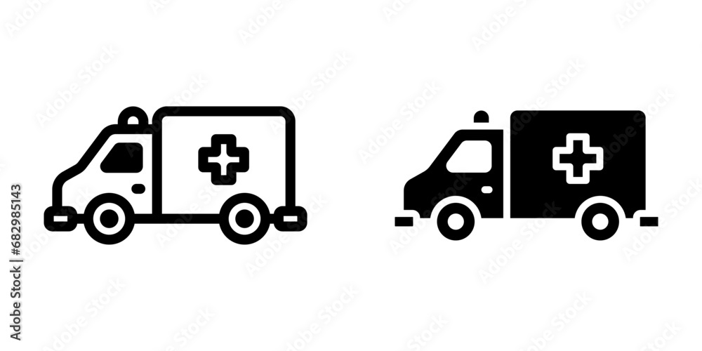 Ambulance Icon. symbol for mobile concept and web design. vector illustration