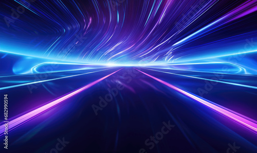 Amazing violet and purple neon light colours futuristic background