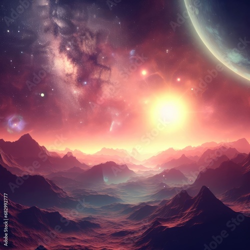 space art, incredibly beautiful science fiction wallpaper. endless universe.galaxy night panoramic 