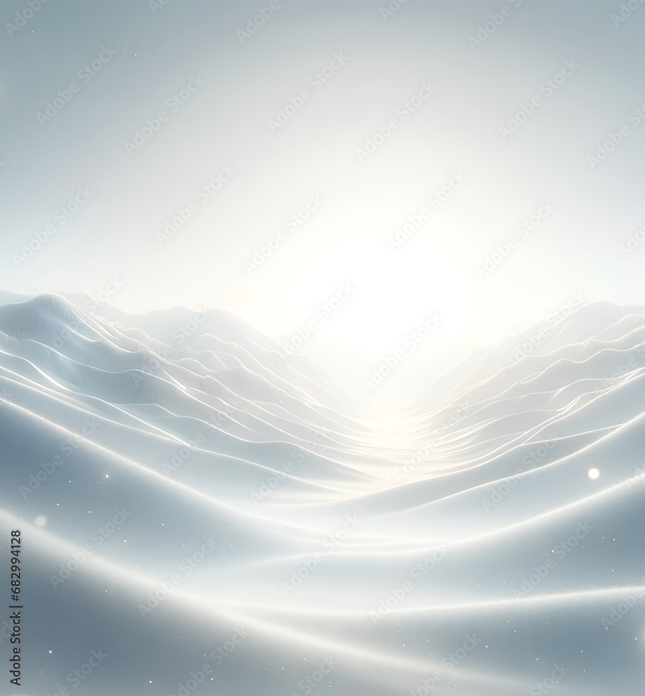 Abstract winter white mountains background.