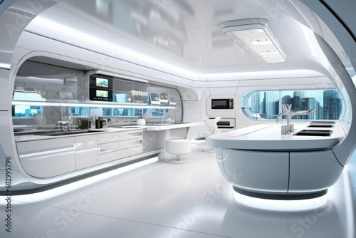 Space room science technology architecture futuristic future interior