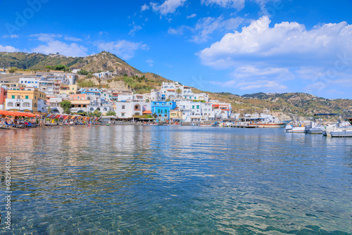 Fototapeta Naklejka Na Ścianę i Meble -  View of Sant’Angelo d'Ischia, a charming fishing village and popular tourist destination on island of Ischia in southern Italy.