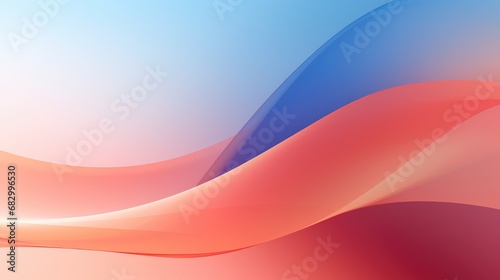 Soothing Gradient Waves in Blue and Pink Hues 