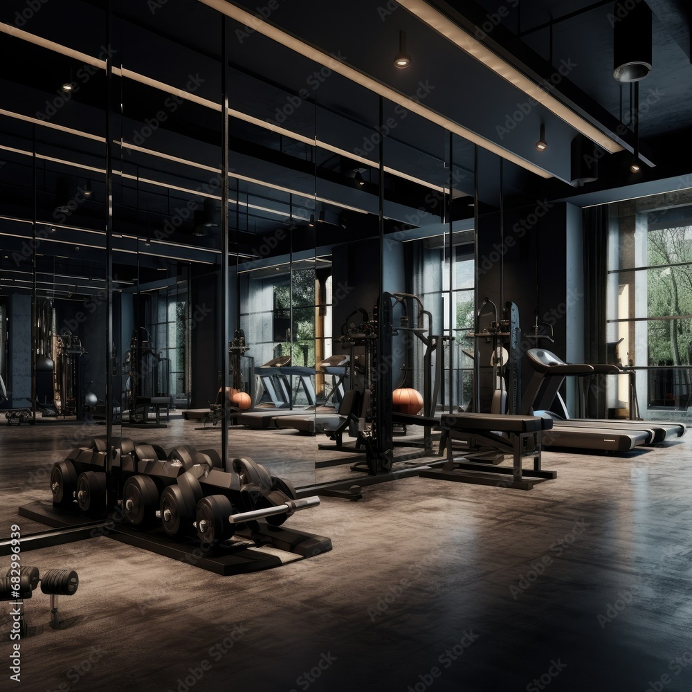 interior of  a luxury gym