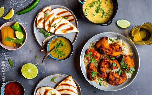 Capture the essence of Tandoori Chicken in a mouthwatering food photography shot Generative AI