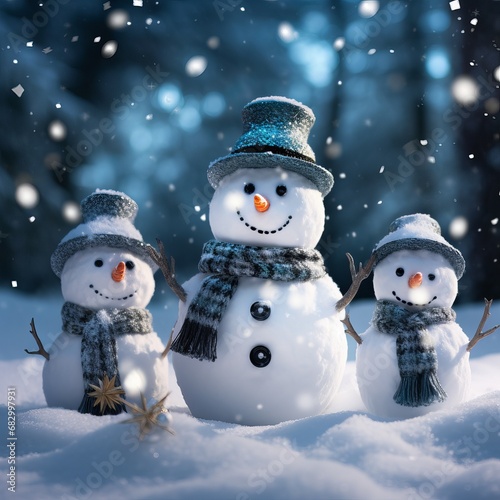 snowman on the snow , winter , snowman