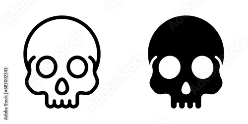 Skull icon. symbol for mobile concept and web design. vector illustration