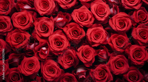 Red roses background. Beautiful flowers for valentine s day. Colorful background.