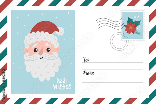 Christmas envelope with Santa Claus.