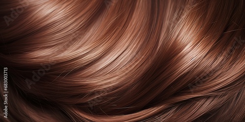Macro detail to bright brown hair