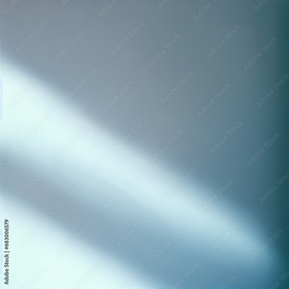 Minimal abstract light blue background for product presentation. Shadow and light from windows on plaster wall Minimal abstract light blue background for product presentation. Shadow and light from windows on plaster wall