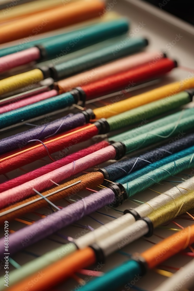 a variety of threads in skeins, everything for sewing and embroidery a variety of threads in skeins, everything for sewing and embroidery