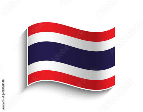 Free Download Vector Thailand waving Flag Icon - GFXLoad