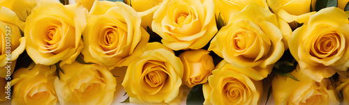 Yellow roses background. Beautiful flowers for valentine s day. Colorful background.