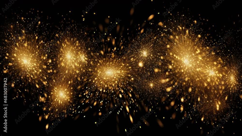 cg motion background seamless loop of firework abstract motion digital background card isolated on black