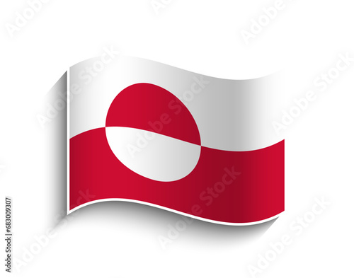 Free Download Vector Greenland waving Flag Icon - GFXLoad