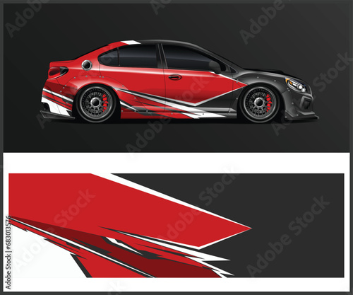 Car Wrap Livery Design Ready-made printed wrap design for Van, Truck and car © Vector cliparts