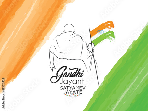 Gandhi Jayanthi, October 02, Mahatma Gandhi's Birthday, Father of the nation, India, Tri-color 