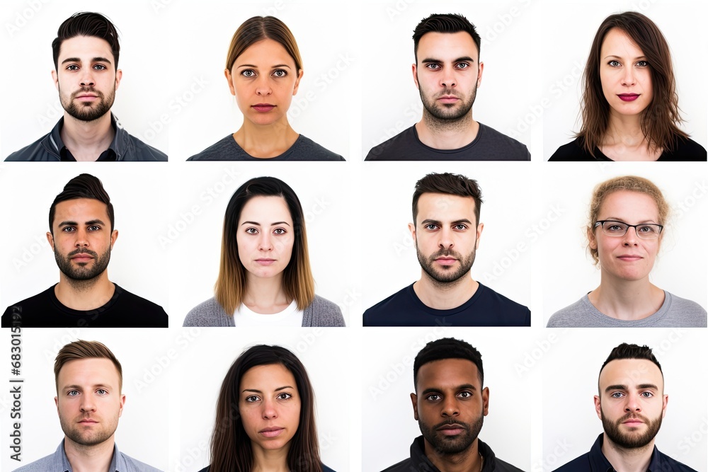 A gathering of individuals showcasing a range of different facial expressions, displaying emotions such as happiness, surprise, sadness, and anger. A gathering of individuals showcasing a range of different facial expressions, displaying emotions such as happiness, surprise, sadness, and anger.