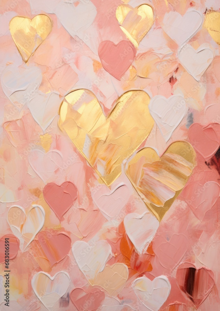 tender abstract background with hearts ,Valentine's decoration