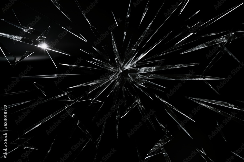 glass in pieces - Annealed glass texture - Gritty texture - thriller, action, mystery, suspense, cinematic - black background glass in pieces - Annealed glass texture - Gritty texture - thriller, action, mystery, suspense, cinematic - black background