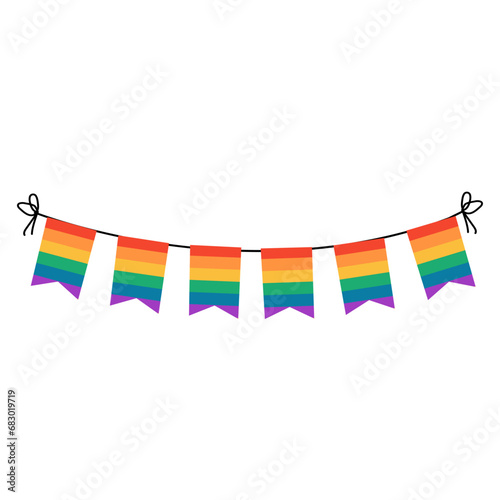 Rainbow. Symbol of the LGBT pride community. LGBT flag isolated on white background.