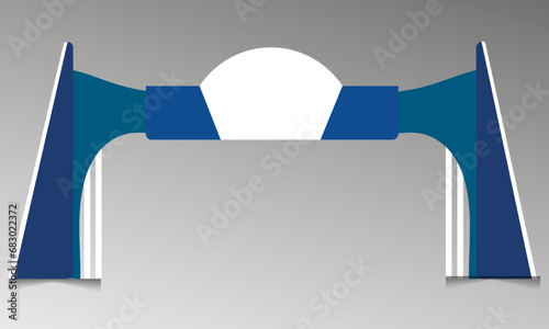 exhibition stand gate entrance vector 