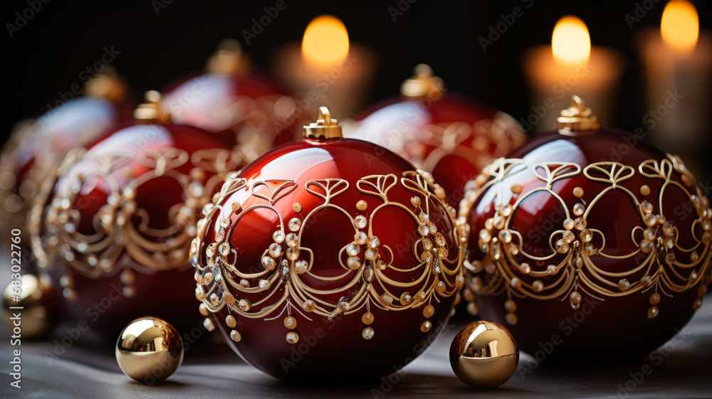 Vibrant and Festive Christmas Decorations, AI Generated Vibrant and Festive Christmas Decorations, AI Generated