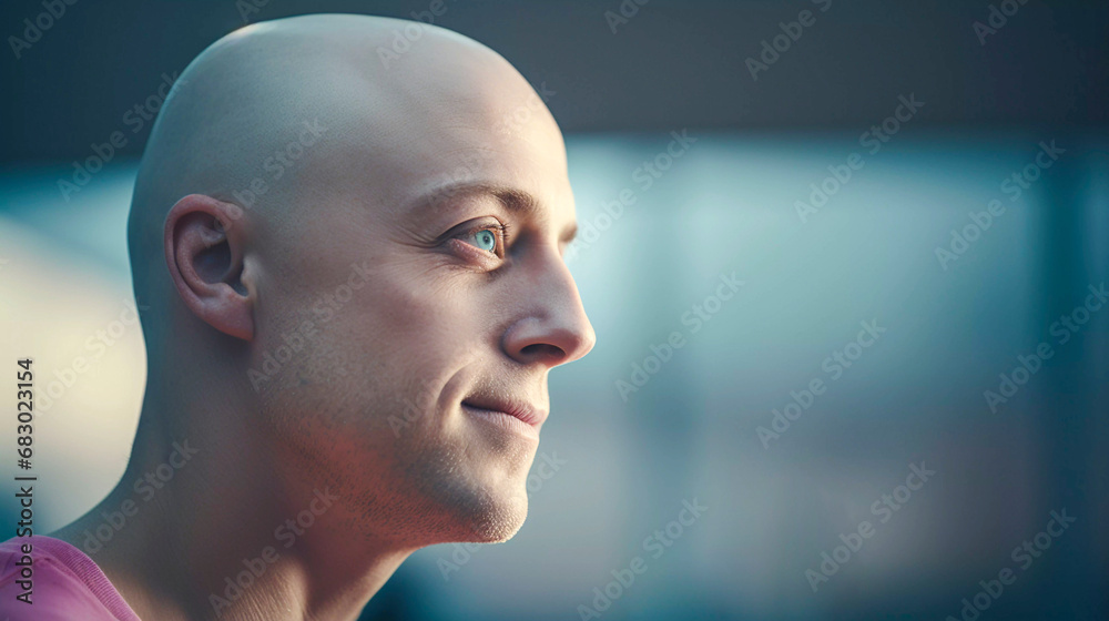 Struggle against cancer, a person suffering from cancer, Generative AI Struggle against cancer, a person suffering from cancer, Generative AI
